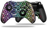 Splatter Girly Skull Rainbow - Decal Style Skin fits Microsoft XBOX One ELITE Wireless Controller