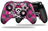 Princess Skull Heart Pink - Decal Style Skin fits Microsoft XBOX One ELITE Wireless Controller