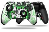 Cartoon Skull Green - Decal Style Skin fits Microsoft XBOX One ELITE Wireless Controller