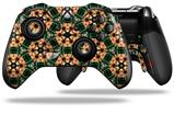 Floral Pattern Orange - Decal Style Skin fits Microsoft XBOX One ELITE Wireless Controller