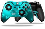 Bokeh Butterflies Neon Teal - Decal Style Skin fits Microsoft XBOX One ELITE Wireless Controller