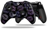 Purple And Black Lips - Decal Style Skin fits Microsoft XBOX One ELITE Wireless Controller
