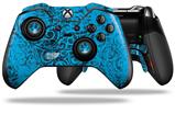 Folder Doodles Blue Medium - Decal Style Skin fits Microsoft XBOX One ELITE Wireless Controller