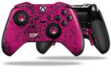 Folder Doodles Fuchsia - Decal Style Skin fits Microsoft XBOX One ELITE Wireless Controller