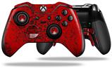 Folder Doodles Red - Decal Style Skin fits Microsoft XBOX One ELITE Wireless Controller