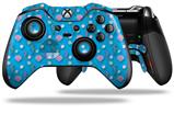Seahorses and Shells Blue Medium - Decal Style Skin fits Microsoft XBOX One ELITE Wireless Controller