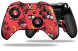 Coconuts Palm Trees and Bananas Coral - Decal Style Skin fits Microsoft XBOX One ELITE Wireless Controller