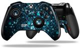 Blue Flower Bomb Starry Night - Decal Style Skin fits Microsoft XBOX One ELITE Wireless Controller