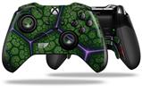 Decal Skin compatible with Microsoft XBOX One ELITE Wireless ControllerLinear Cosmos Green