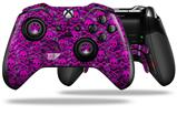 Pink Skull Bones - Decal Style Skin fits Microsoft XBOX One ELITE Wireless Controller