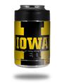 Skin Decal Wrap for Yeti Colster, Ozark Trail and RTIC Can Coolers - Iowa Hawkeyes 04 Black on Gold (COOLER NOT INCLUDED)
