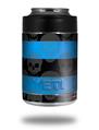 Skin Decal Wrap for Yeti Colster, Ozark Trail and RTIC Can Coolers - Skull Stripes Blue (COOLER NOT INCLUDED)