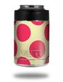 Skin Decal Wrap for Yeti Colster, Ozark Trail and RTIC Can Coolers - Kearas Polka Dots Pink On Cream (COOLER NOT INCLUDED)