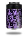 Skin Decal Wrap for Yeti Colster, Ozark Trail and RTIC Can Coolers - Skull Checker Purple (COOLER NOT INCLUDED)