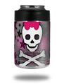 Skin Decal Wrap for Yeti Colster, Ozark Trail and RTIC Can Coolers - Princess Skull Heart Pink (COOLER NOT INCLUDED)