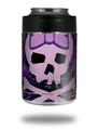 Skin Decal Wrap for Yeti Colster, Ozark Trail and RTIC Can Coolers - Purple Girly Skull (COOLER NOT INCLUDED)