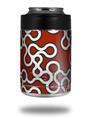 Skin Decal Wrap for Yeti Colster, Ozark Trail and RTIC Can Coolers - Locknodes 03 Red Dark (COOLER NOT INCLUDED)