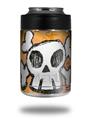 Skin Decal Wrap for Yeti Colster, Ozark Trail and RTIC Can Coolers - Cartoon Skull Orange (COOLER NOT INCLUDED)