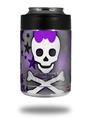 Skin Decal Wrap for Yeti Colster, Ozark Trail and RTIC Can Coolers - Princess Skull Heart Purple (COOLER NOT INCLUDED)