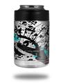 Skin Decal Wrap for Yeti Colster, Ozark Trail and RTIC Can Coolers - Baja 0018 Neon Teal (COOLER NOT INCLUDED)