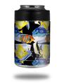 Skin Decal Wrap for Yeti Colster, Ozark Trail and RTIC Can Coolers - Tropical Fish 01 Black (COOLER NOT INCLUDED)