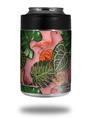 Skin Decal Wrap for Yeti Colster, Ozark Trail and RTIC Can Coolers - Famingos and Flowers Pink (COOLER NOT INCLUDED)