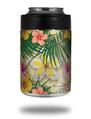 Skin Decal Wrap for Yeti Colster, Ozark Trail and RTIC Can Coolers - Beach Flowers 02 Yellow Sunshine (COOLER NOT INCLUDED)