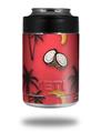Skin Decal Wrap for Yeti Colster, Ozark Trail and RTIC Can Coolers - Coconuts Palm Trees and Bananas Coral (COOLER NOT INCLUDED)