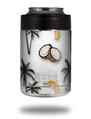 Skin Decal Wrap for Yeti Colster, Ozark Trail and RTIC Can Coolers - Coconuts Palm Trees and Bananas White (COOLER NOT INCLUDED)