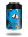 Skin Decal Wrap for Yeti Colster, Ozark Trail and RTIC Can Coolers - Coconuts Palm Trees and Bananas Blue Medium (COOLER NOT INCLUDED)