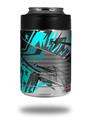 Skin Decal Wrap for Yeti Colster, Ozark Trail and RTIC Can Coolers - Baja 0032 Neon Teal (COOLER NOT INCLUDED)