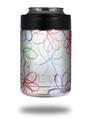 Skin Decal Wrap for Yeti Colster, Ozark Trail and RTIC Can Coolers - Kearas Flowers on White (COOLER NOT INCLUDED)