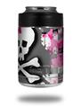 Skin Decal Wrap for Yeti Colster, Ozark Trail and RTIC Can Coolers - Girly Pink Bow Skull (COOLER NOT INCLUDED)