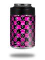 Skin Decal Wrap for Yeti Colster, Ozark Trail and RTIC Can Coolers - Skull and Crossbones Checkerboard (COOLER NOT INCLUDED)