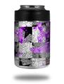 Skin Decal Wrap for Yeti Colster, Ozark Trail and RTIC Can Coolers - Purple Checker Skull Splatter (COOLER NOT INCLUDED)
