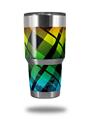 Skin Decal Wrap for Yeti Tumbler Rambler 30 oz Rainbow Plaid (TUMBLER NOT INCLUDED)