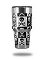 Skin Decal Wrap for Yeti Tumbler Rambler 30 oz Skull Checkerboard (TUMBLER NOT INCLUDED)