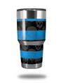 Skin Decal Wrap for Yeti Tumbler Rambler 30 oz Skull Stripes Blue (TUMBLER NOT INCLUDED)