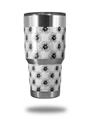 Skin Decal Wrap for Yeti Tumbler Rambler 30 oz Kearas Daisies Black on White (TUMBLER NOT INCLUDED)