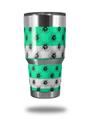 Skin Decal Wrap for Yeti Tumbler Rambler 30 oz Kearas Daisies Stripe Sea Foam (TUMBLER NOT INCLUDED)