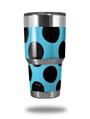 Skin Decal Wrap for Yeti Tumbler Rambler 30 oz Kearas Polka Dots Black And Blue (TUMBLER NOT INCLUDED)