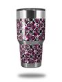 Skin Decal Wrap for Yeti Tumbler Rambler 30 oz Splatter Girly Skull Pink (TUMBLER NOT INCLUDED)