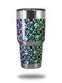 Skin Decal Wrap for Yeti Tumbler Rambler 30 oz Splatter Girly Skull Rainbow (TUMBLER NOT INCLUDED)