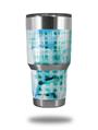 Skin Decal Wrap for Yeti Tumbler Rambler 30 oz Electro Graffiti Blue (TUMBLER NOT INCLUDED)