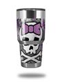 Skin Decal Wrap for Yeti Tumbler Rambler 30 oz Princess Skull Purple (TUMBLER NOT INCLUDED)