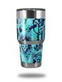 Skin Decal Wrap for Yeti Tumbler Rambler 30 oz Scene Kid Sketches Blue (TUMBLER NOT INCLUDED)