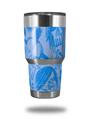 Skin Decal Wrap for Yeti Tumbler Rambler 30 oz Skull Sketches Blue (TUMBLER NOT INCLUDED)