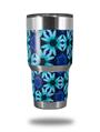 Skin Decal Wrap for Yeti Tumbler Rambler 30 oz Daisies Blue (TUMBLER NOT INCLUDED)