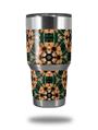 Skin Decal Wrap for Yeti Tumbler Rambler 30 oz Floral Pattern Orange (TUMBLER NOT INCLUDED)