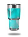 Skin Decal Wrap for Yeti Tumbler Rambler 30 oz Bokeh Hex Neon Teal (TUMBLER NOT INCLUDED)